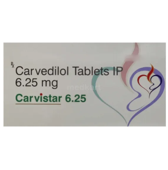 carvistar 6.25mg tablet 15's